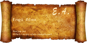 Engi Alex névjegykártya