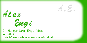 alex engi business card